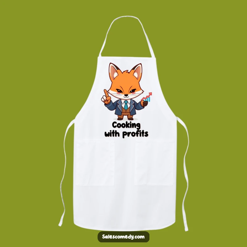 Funny Fox Chef Apron - Humorous Kitchen Finance for Foodies