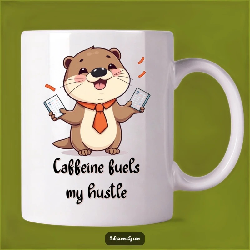Funny Otter Sales Pro Mug: Juggling Charts, Hilarious Business Gift for Professionals