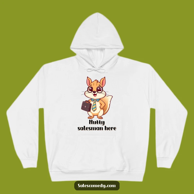 Cozy Funny Squirrel Sales Hoodie - Warm Gear for Ambitious Hustlers