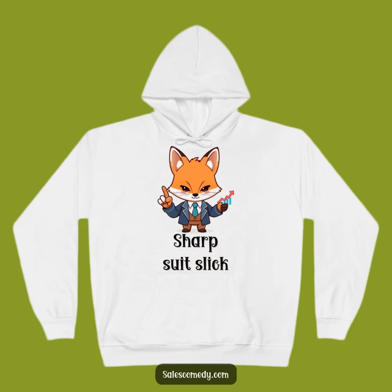Cozy Funny Fox Business Hoodie - Warm Comfort for Savvy Investors