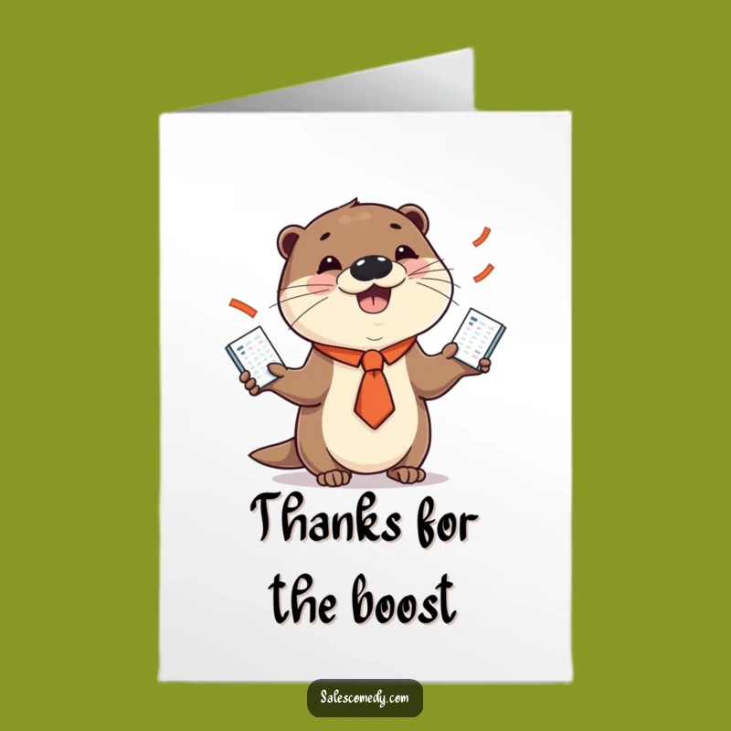 Free Printable Thank You Card: Otter's Juggling Charts of Gratitude!